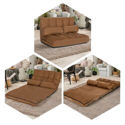 Sezlong moale Costway HW66174CF (Brown) Thumb