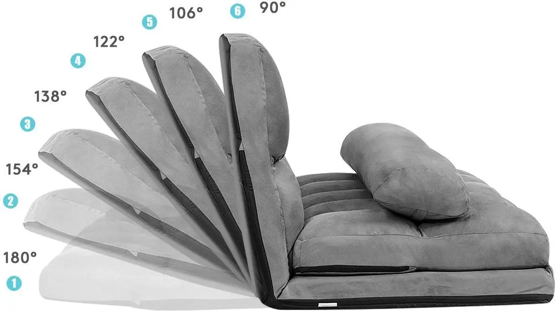 Sezlong moale Costway HW66174GR (Gray)