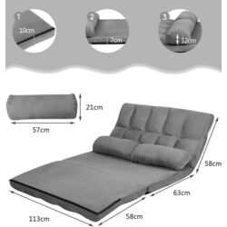 Sezlong moale Costway HW66174GR (Gray) Thumb