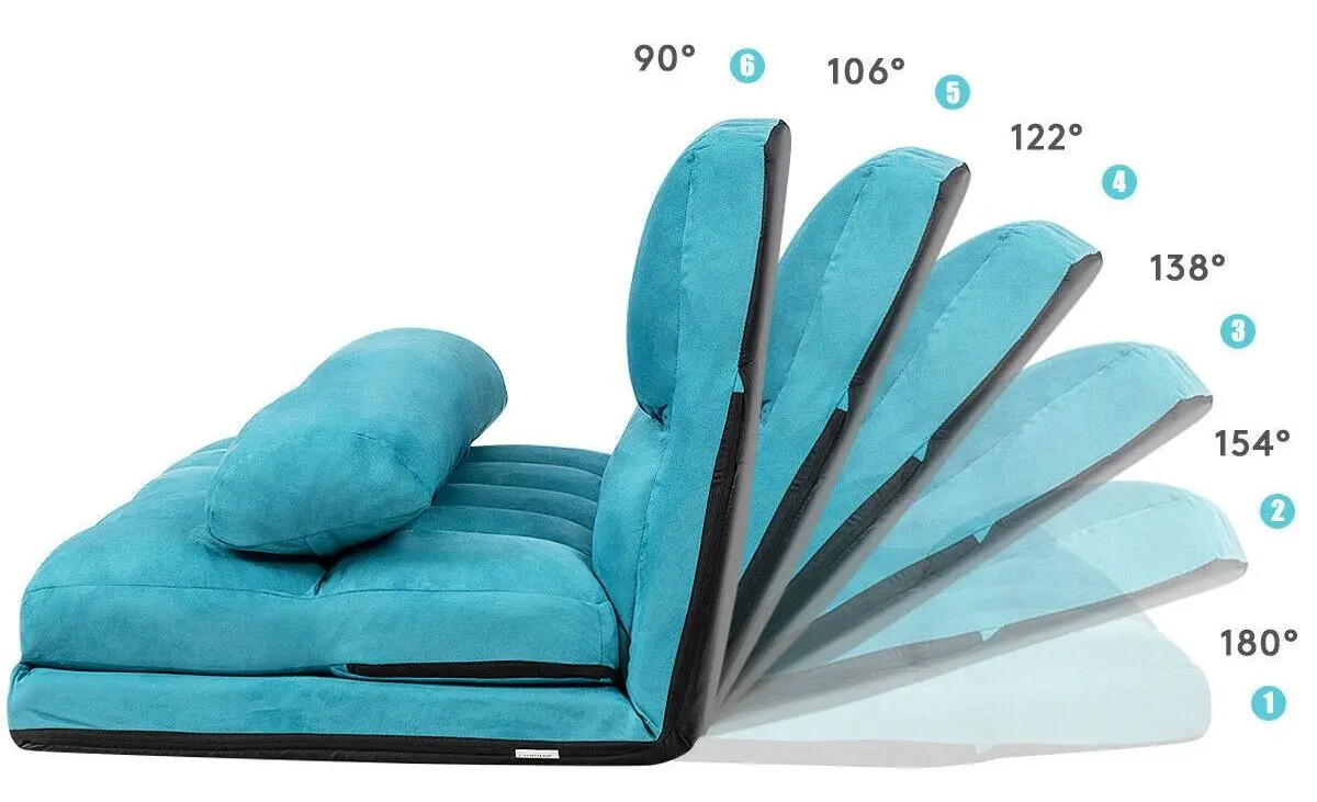 Sezlong moale Costway HW66174NY (Turquoise) - 6