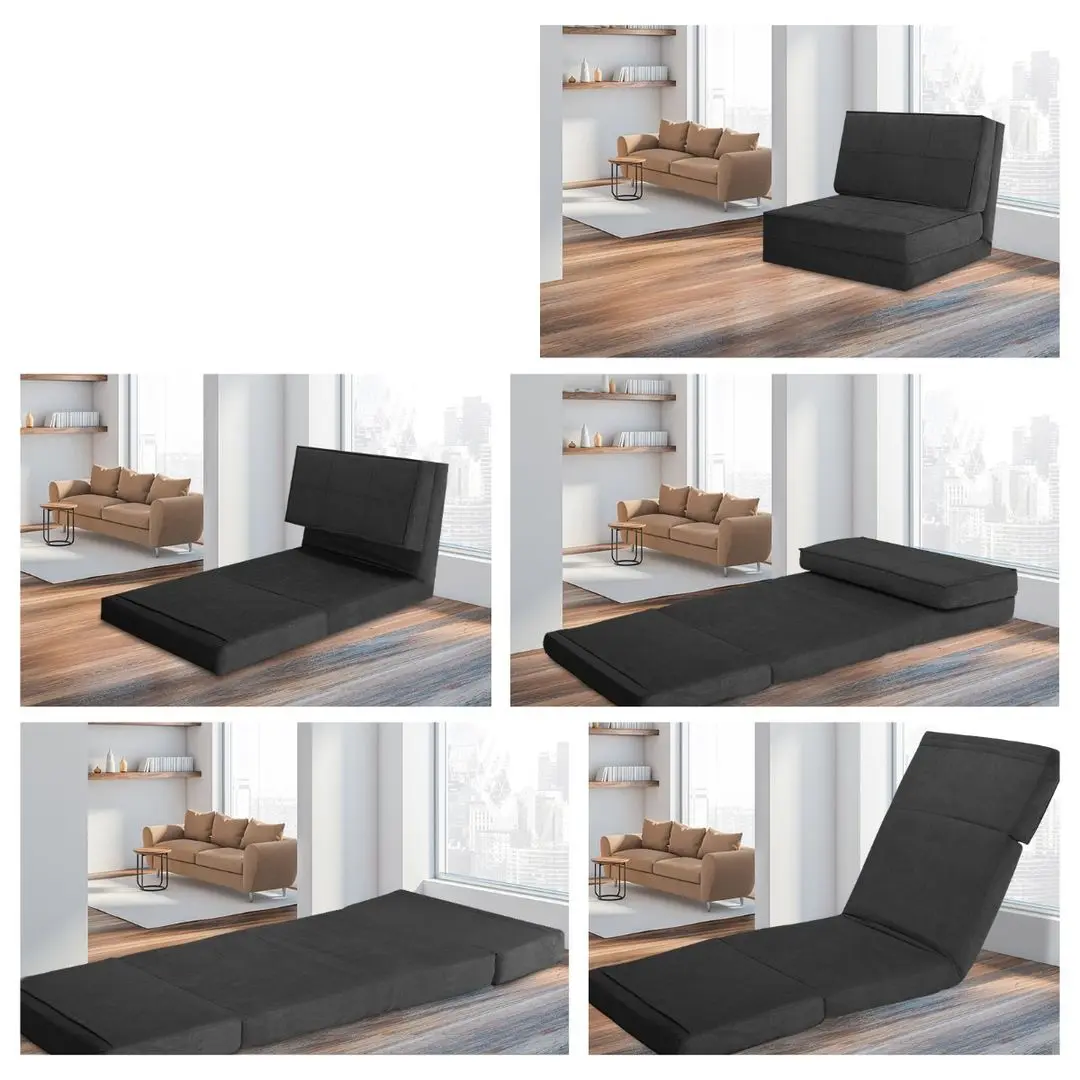 Sezlong moale Costway HW66301BK (Black) - 4