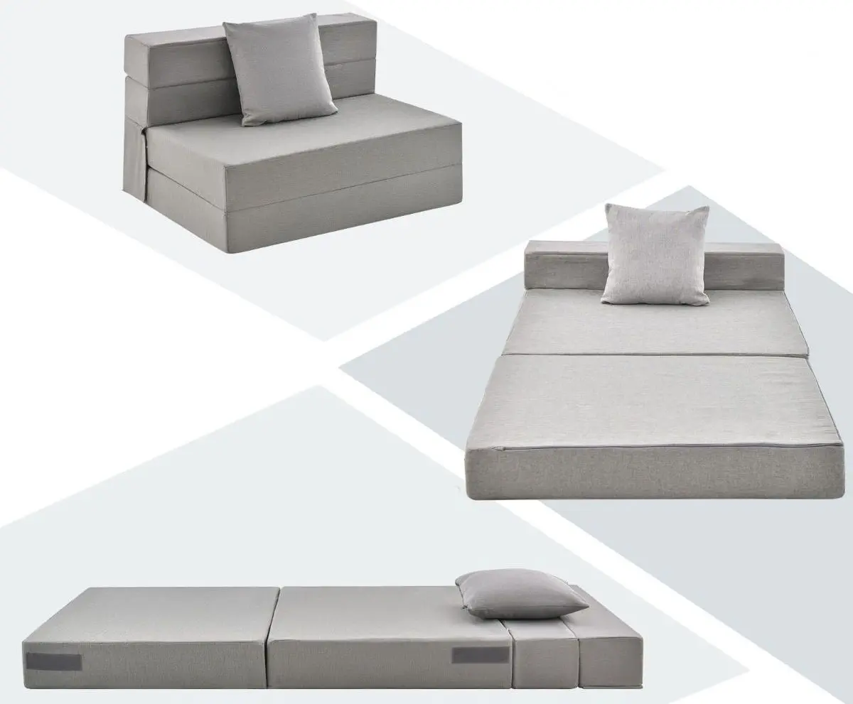 Sezlong moale Costway HW66301GR (Light Grey) - 4