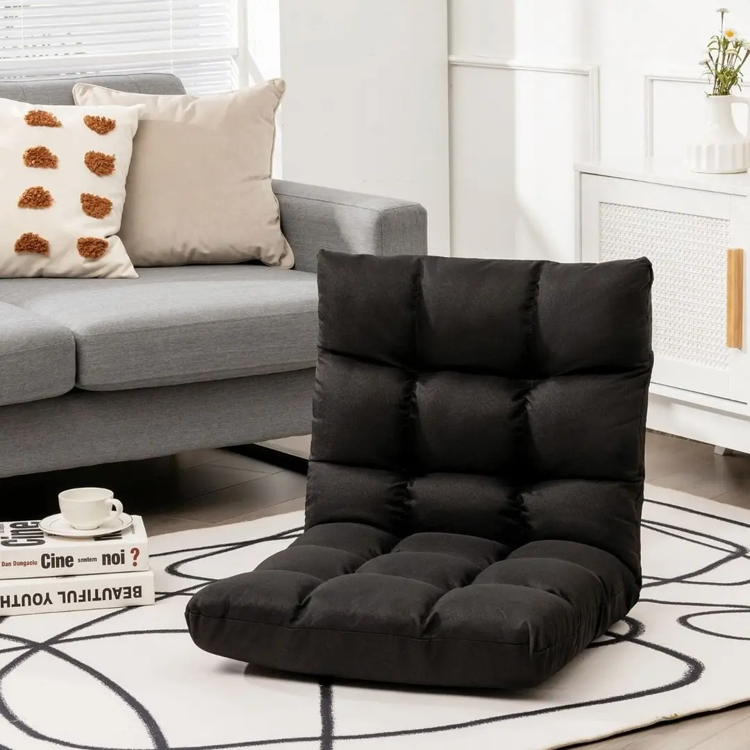 Мягкий шезлонг Costway HW66636DK (Black)