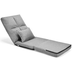 Мягкий шезлонг Costway HW66919GR (Grey) Thumb