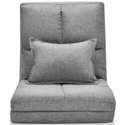 Мягкий шезлонг Costway HW66919GR (Grey) Thumb