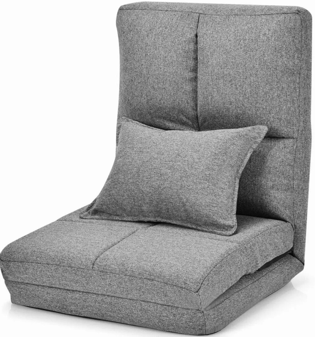 Мягкий шезлонг Costway HW66919GR (Grey) - 5
