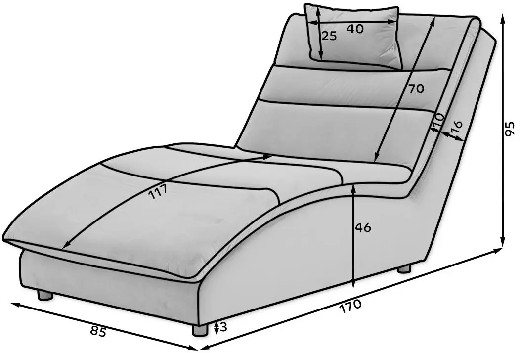 Sezlong moale Eltap Taco Inari 22 (Light Beige)