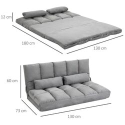 Sezlong moale Homcom 833-932 130x73x60 cm (Grey) Thumb