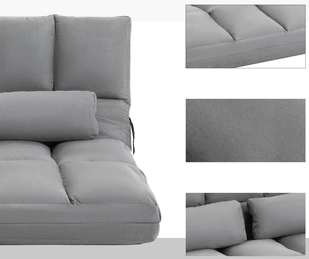 Sezlong moale Homcom 833-932 130x73x60 cm (Grey)