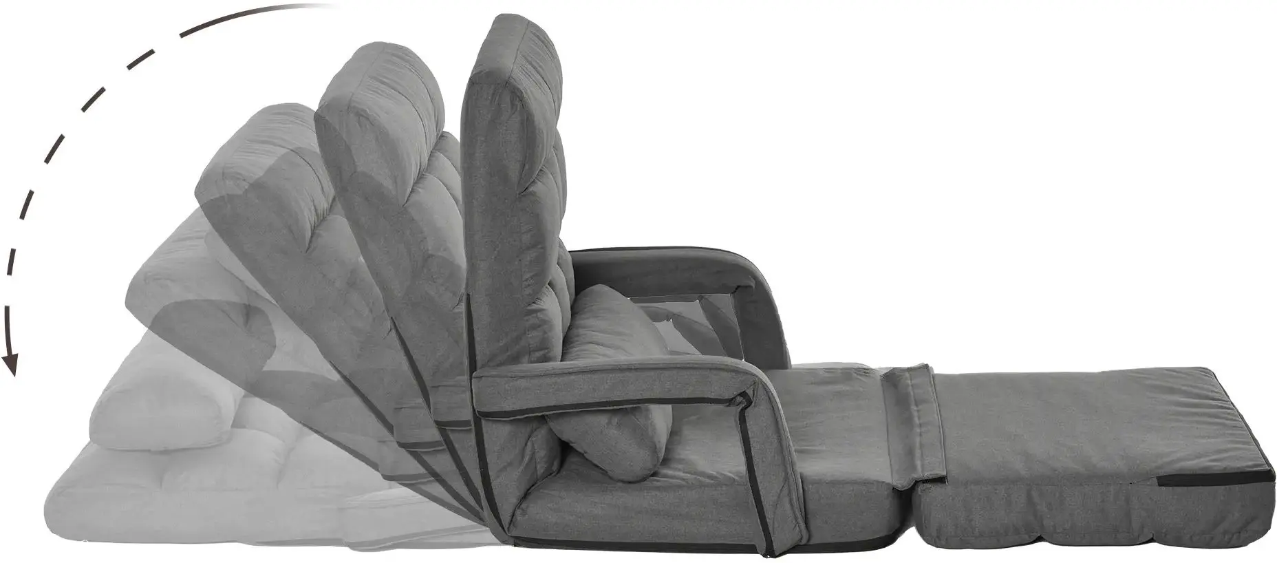 Мягкий шезлонг Homcom 839-110 78x62x70 cm (Grey)