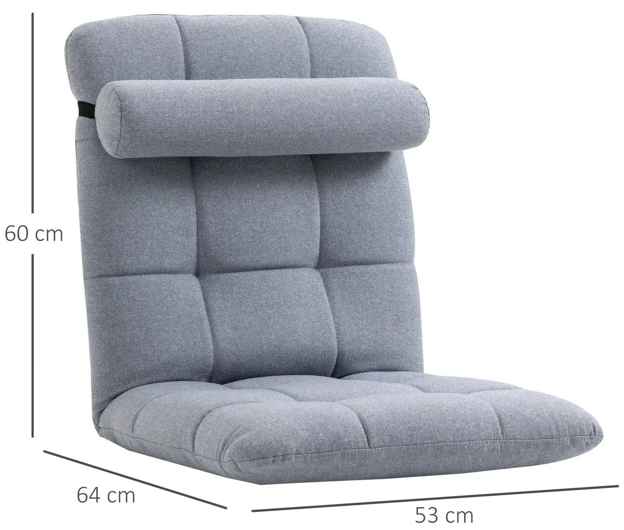 Sezlong moale Homcom 839-565V00GY 53x64x60 cm (Grey) - 2