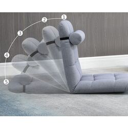 Sezlong moale Homcom 839-565V00GY 53x64x60 cm (Grey) Thumb