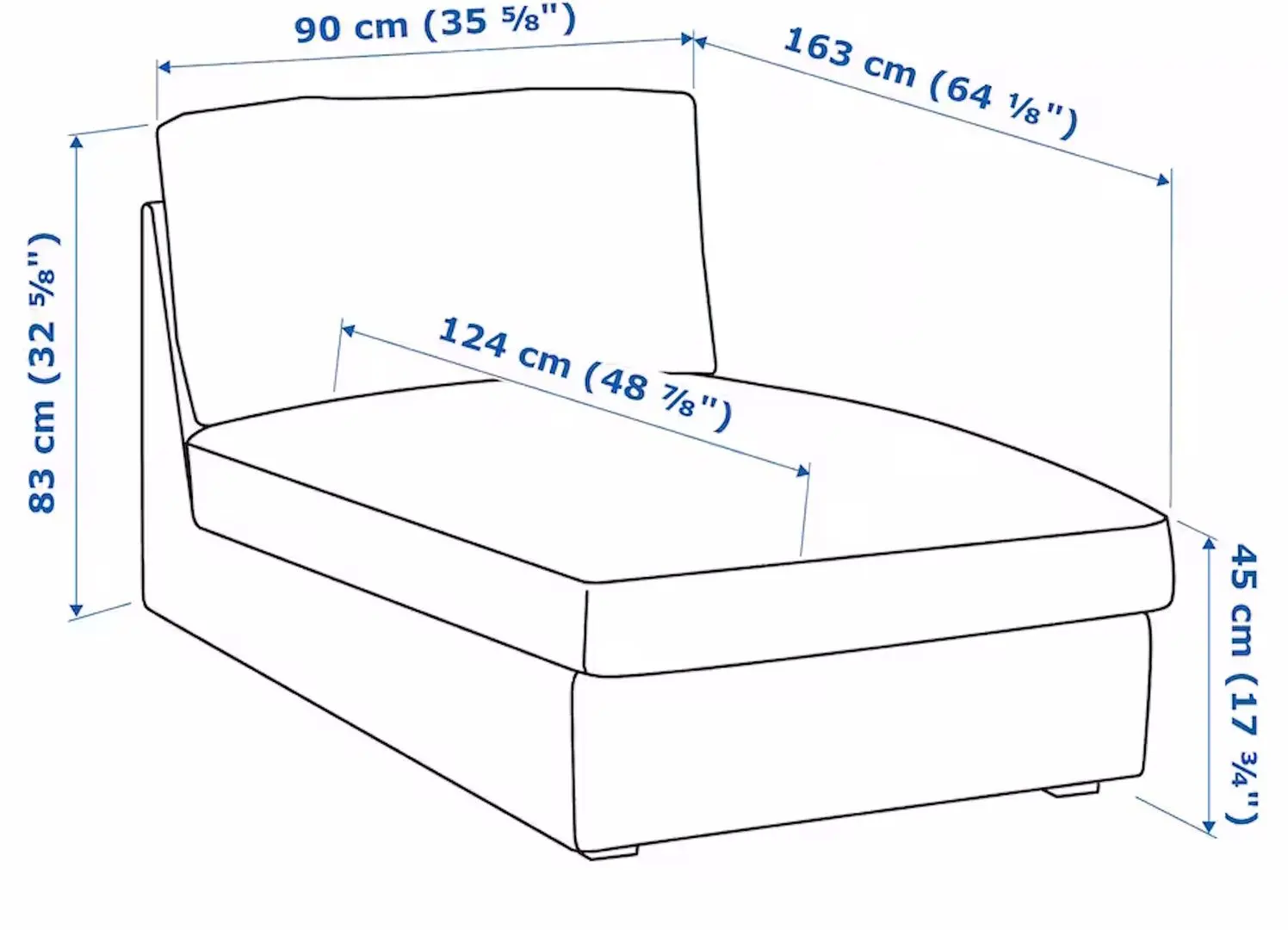 Sezlong moale Ikea Gronlid/Grann/Bomstad (Negru)
