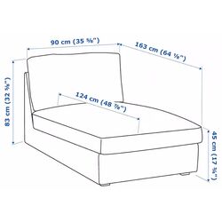 Sezlong moale Ikea Kivik/Kelinge (Gri-Turcoaz) Thumb