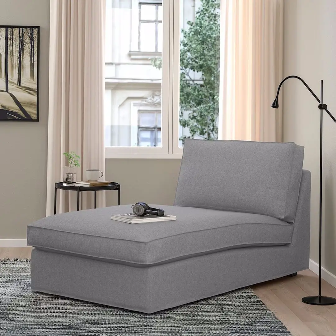 Мягкий шезлонг Ikea Kivik/Tibbleby (Бежево-Серый)