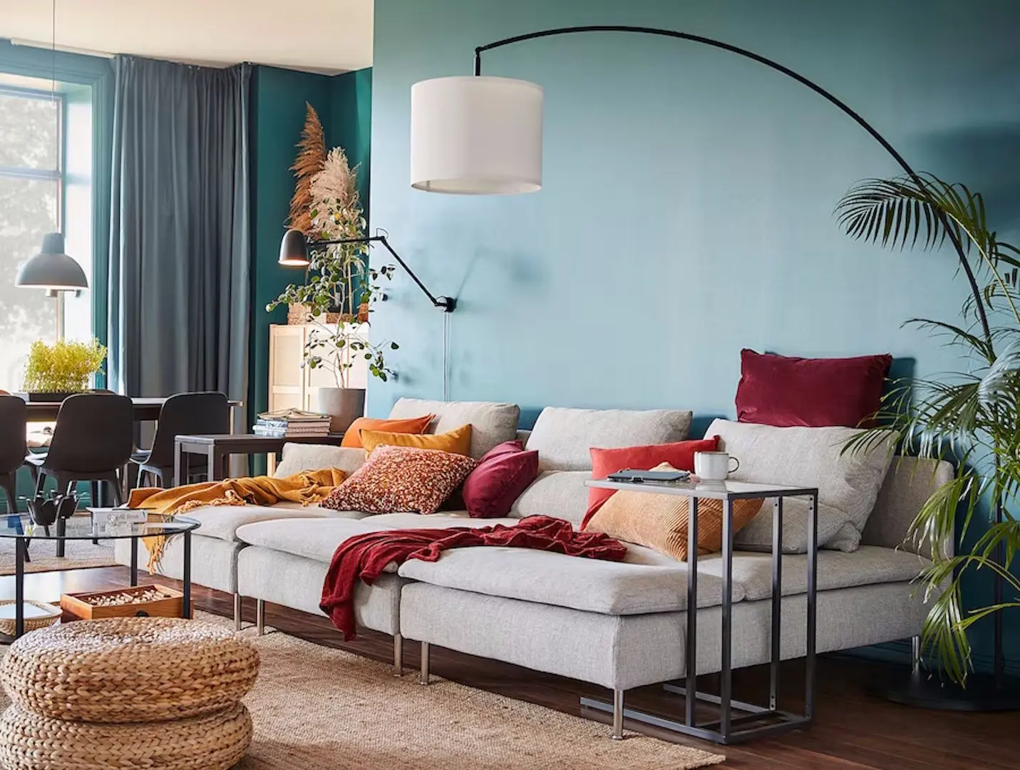 Sezlong moale Ikea Soderhamn/Viarp (Bej-Maro)