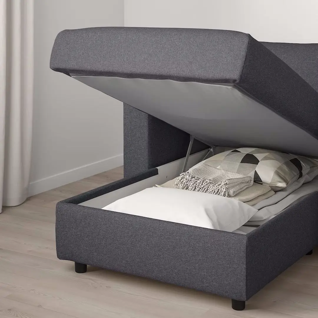 Sezlong moale Ikea Vimle/Gunnared (Gri Mediu)