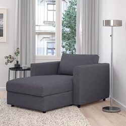 Sezlong moale Ikea Vimle/Gunnared (Gri Mediu)