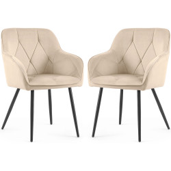 Набор стульев Akord Diamante 2pcs (Beige/Black) Thumb