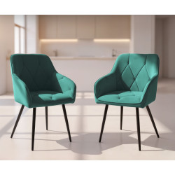 Набор стульев Akord Diamante 2pcs (Bottle Green/Black) Thumb