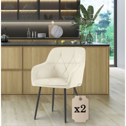 Set scaune Akord Diamante 2pcs (Cream/Black)