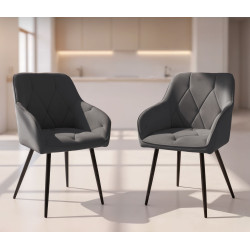 Set scaune Akord Diamante 2pcs (Dark Graphite/Black) Thumb