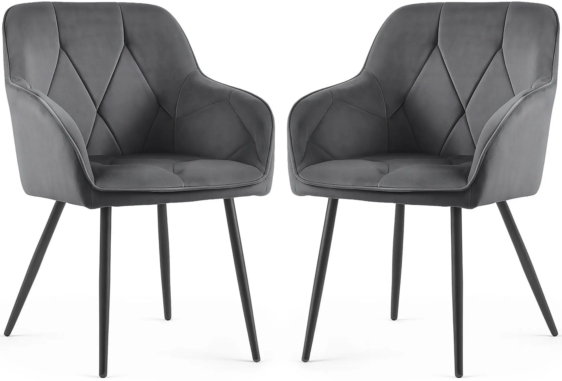 Set scaune Akord Diamante 2pcs (Dark Graphite/Black)