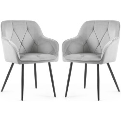 Набор стульев Akord Diamante 2pcs (Grey/Black) Thumb