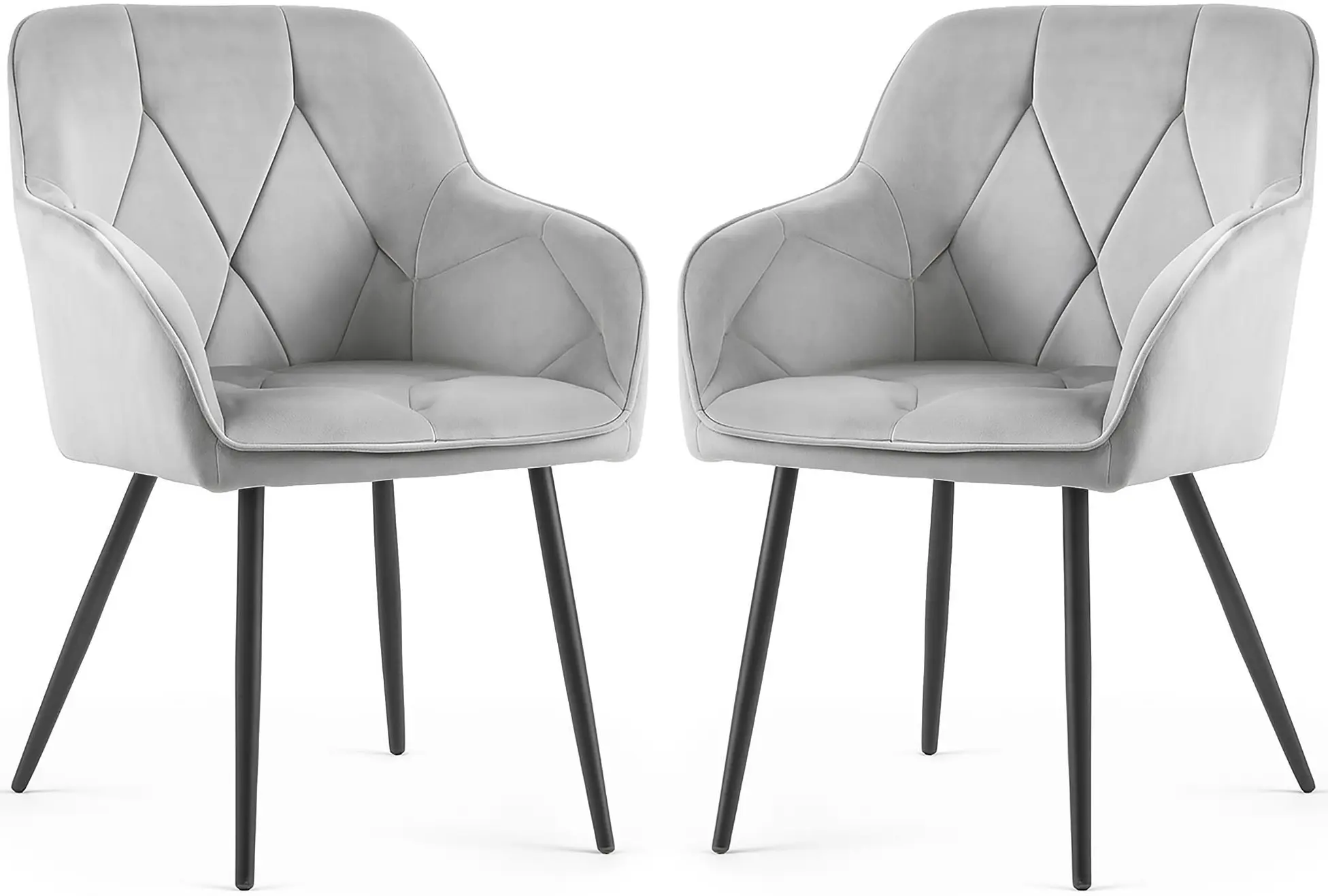 Набор стульев Akord Diamante 2pcs (Grey/Black) - 3