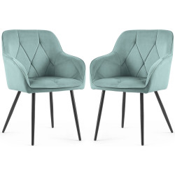 Set scaune Akord Diamante 2pcs (Turquoise/Black) Thumb