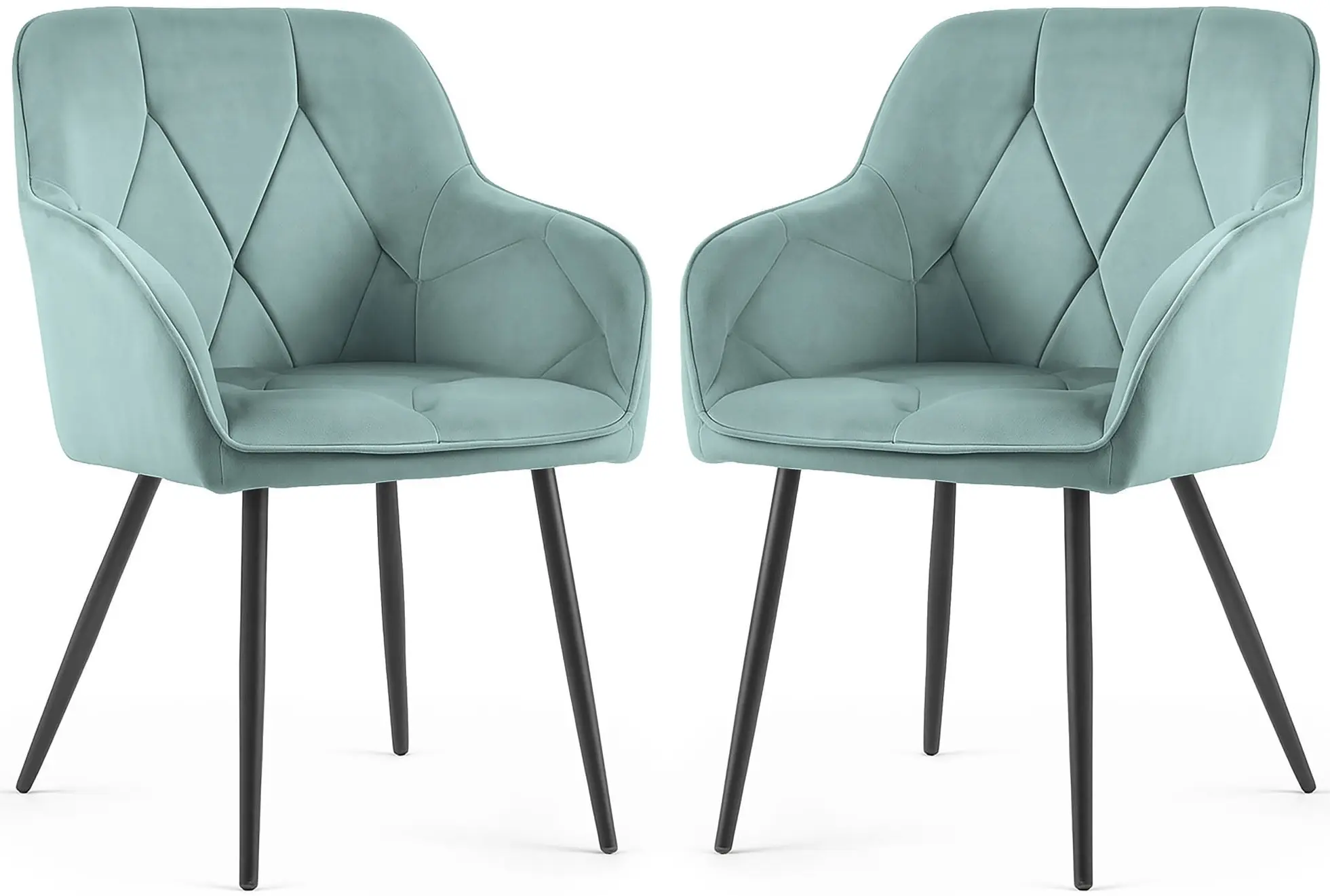 Set scaune Akord Diamante 2pcs (Turquoise/Black)