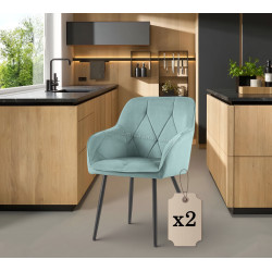 Set scaune Akord Diamante 2pcs (Turquoise/Black)