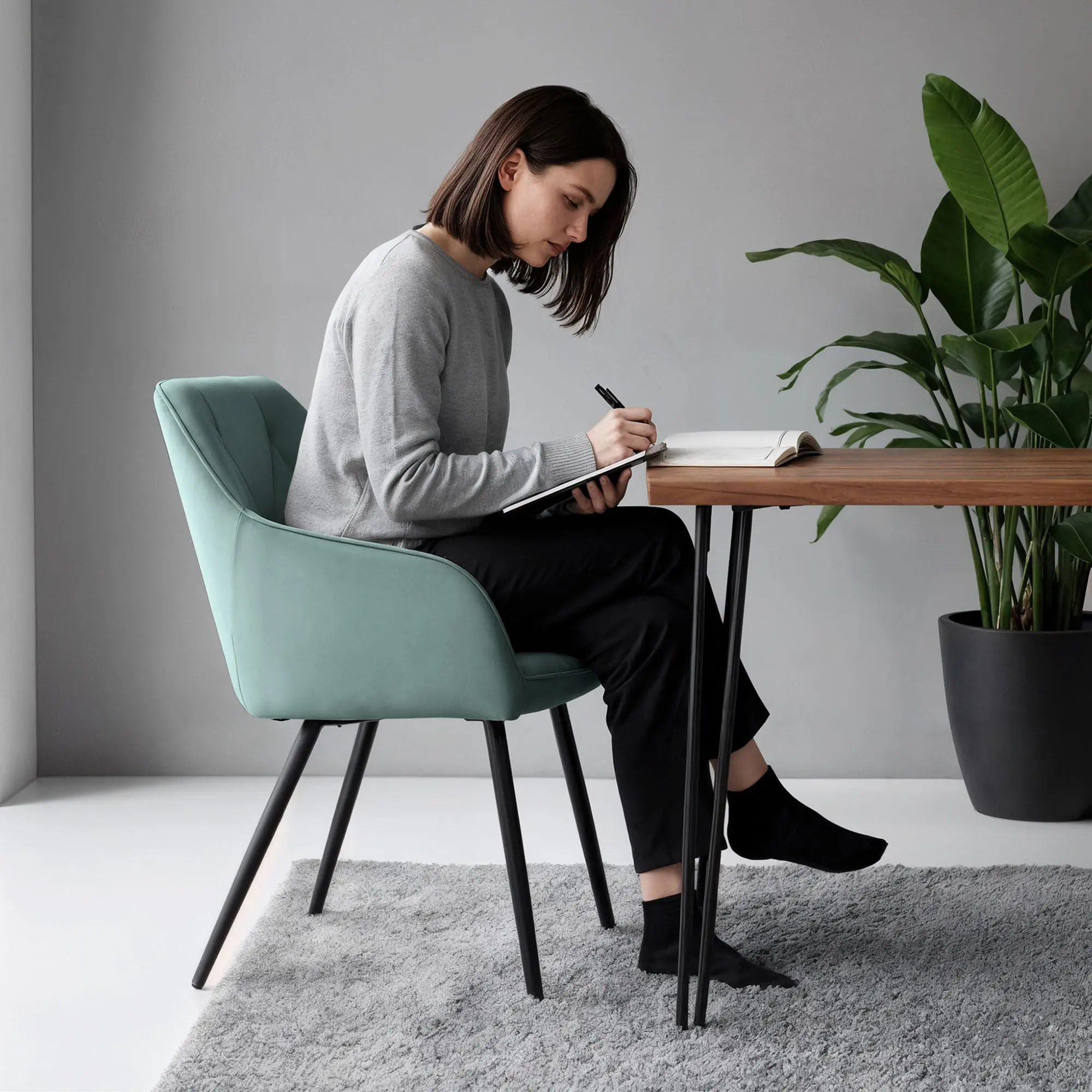 Set scaune Akord Diamante 2pcs (Turquoise/Black)