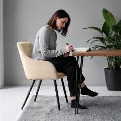 Set scaune Akord Diamante 4pcs (Beige/Black) Thumb