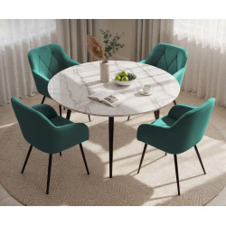 Set scaune Akord Diamante 4pcs (Bottle Green/Black) Thumb