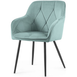 Set scaune Akord Diamante 4pcs (Turquoise/Black) Thumb