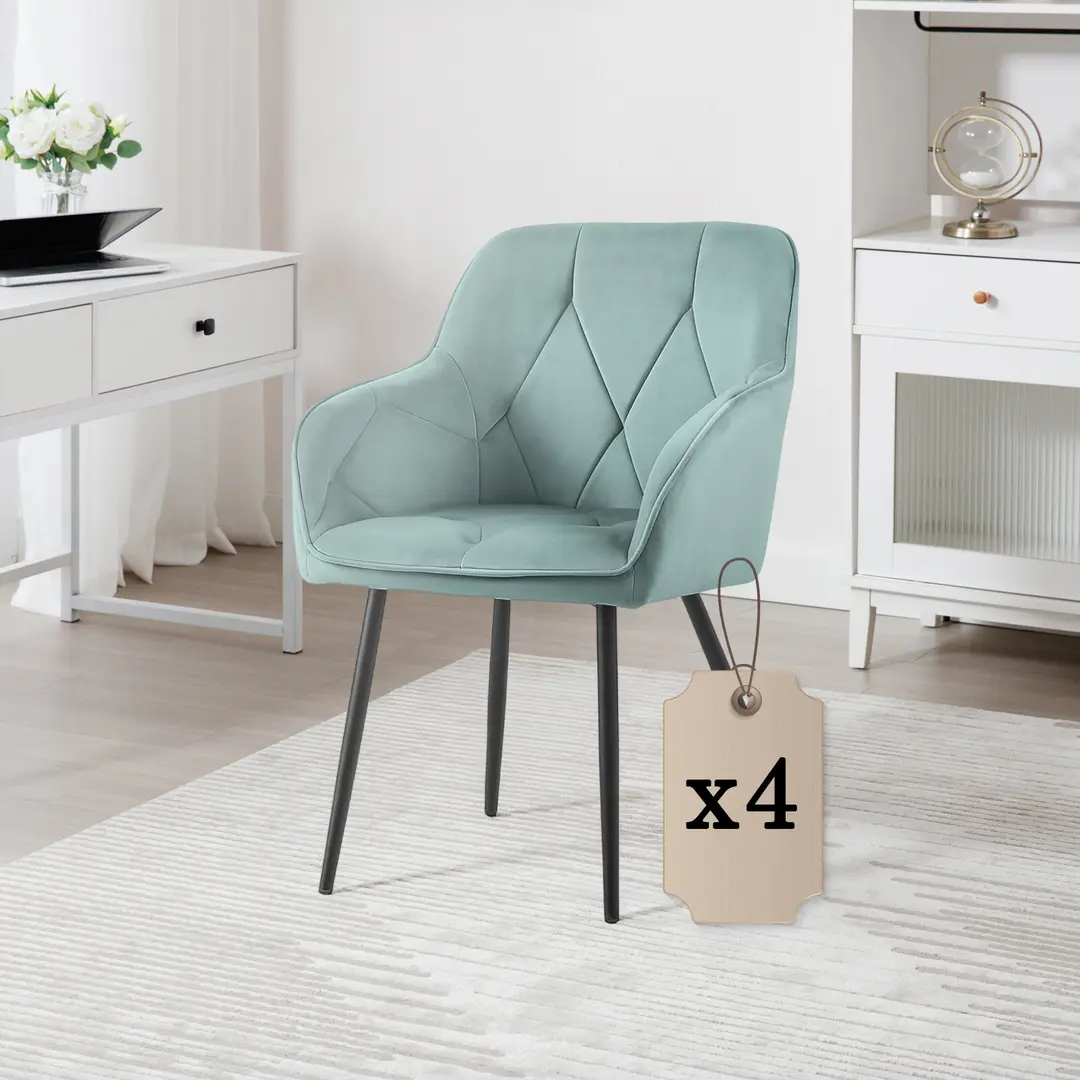 Set scaune Akord Diamante 4pcs (Turquoise/Black)