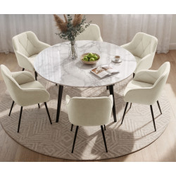 Набор стульев Akord Diamante 6pcs (Cream/Black) Thumb