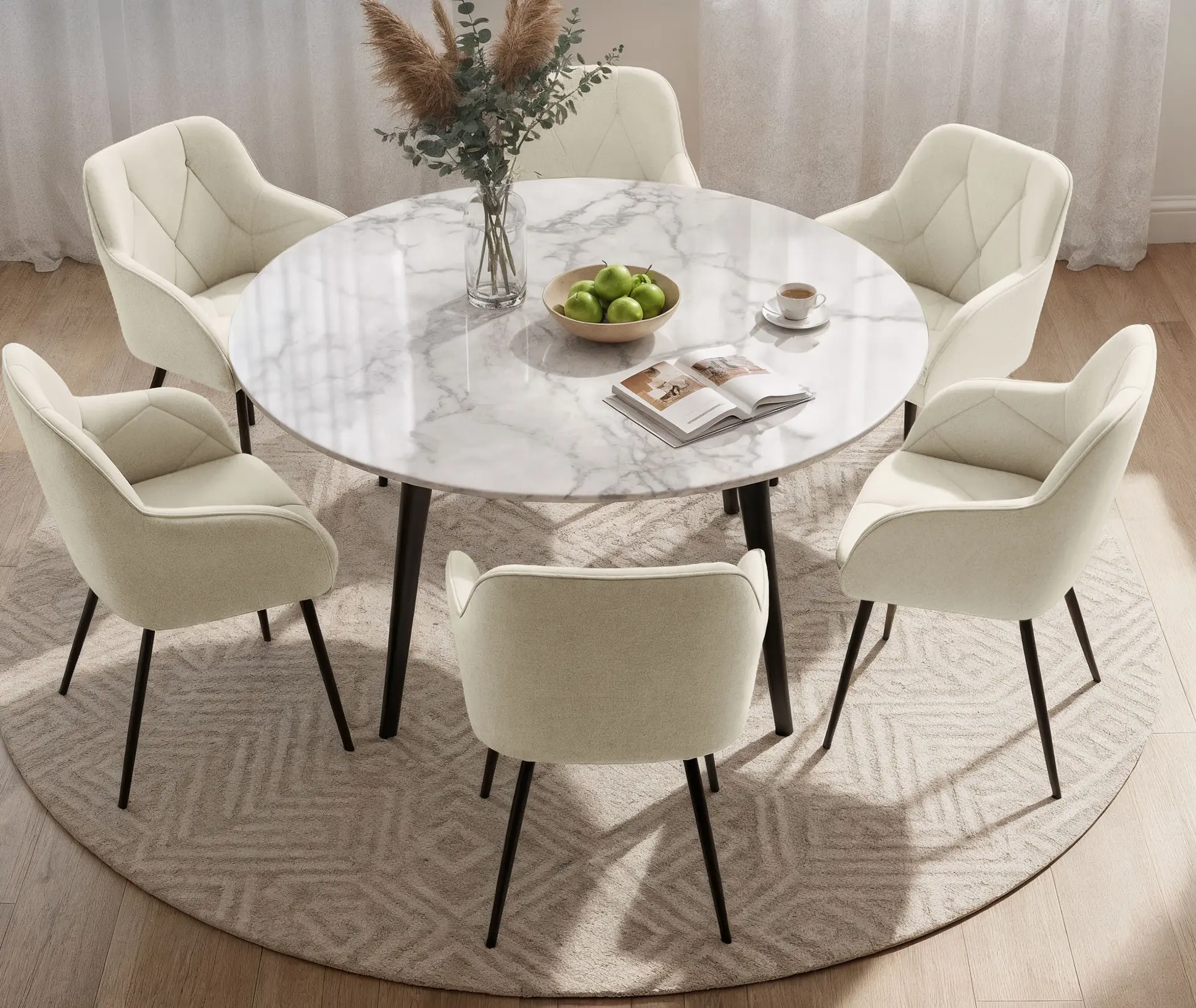 Набор стульев Akord Diamante 6pcs (Cream/Black)