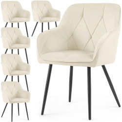 Набор стульев Akord Diamante 6pcs (Cream/Black) Thumb