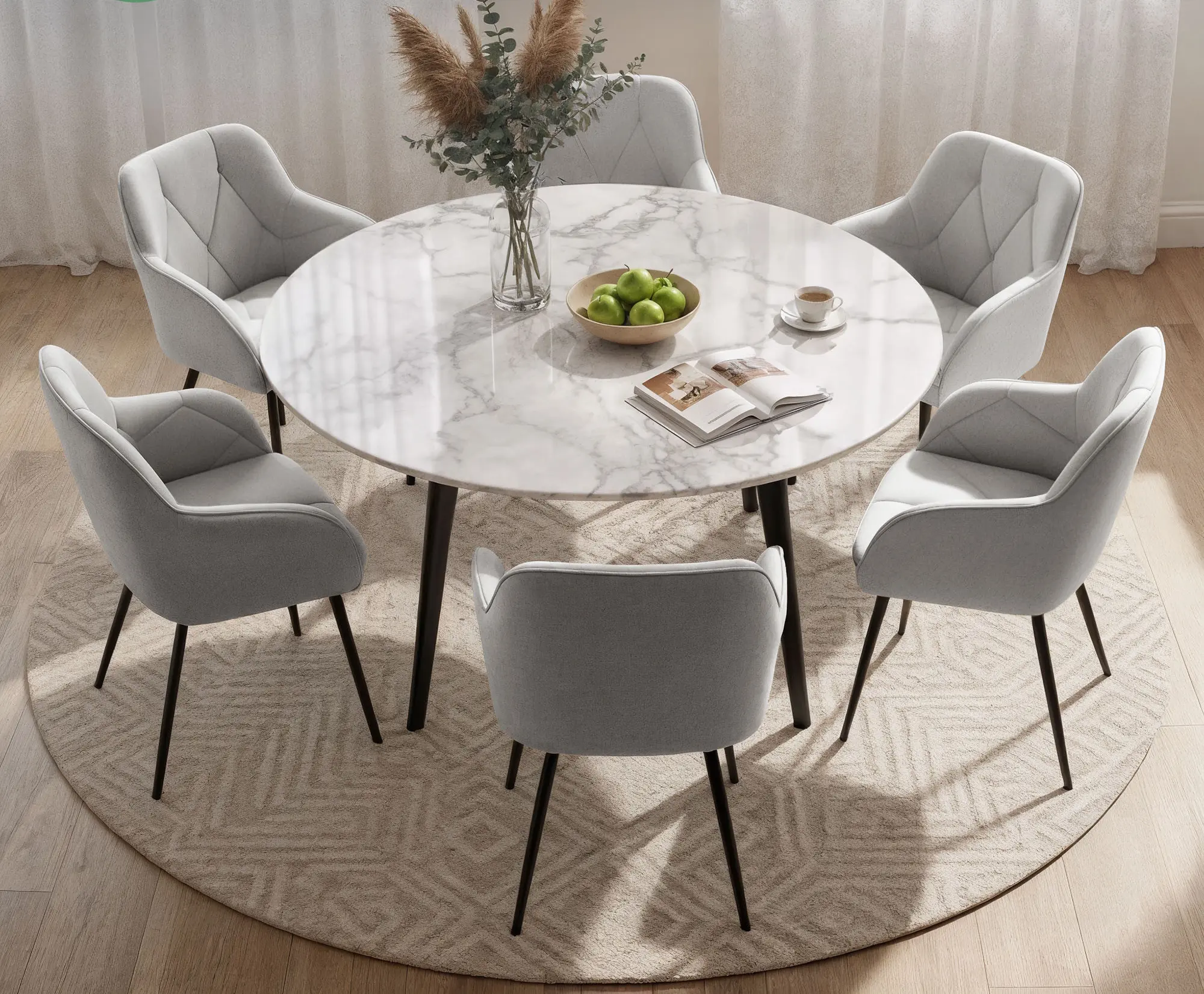 Набор стульев Akord Diamante 6pcs (Grey/Black)