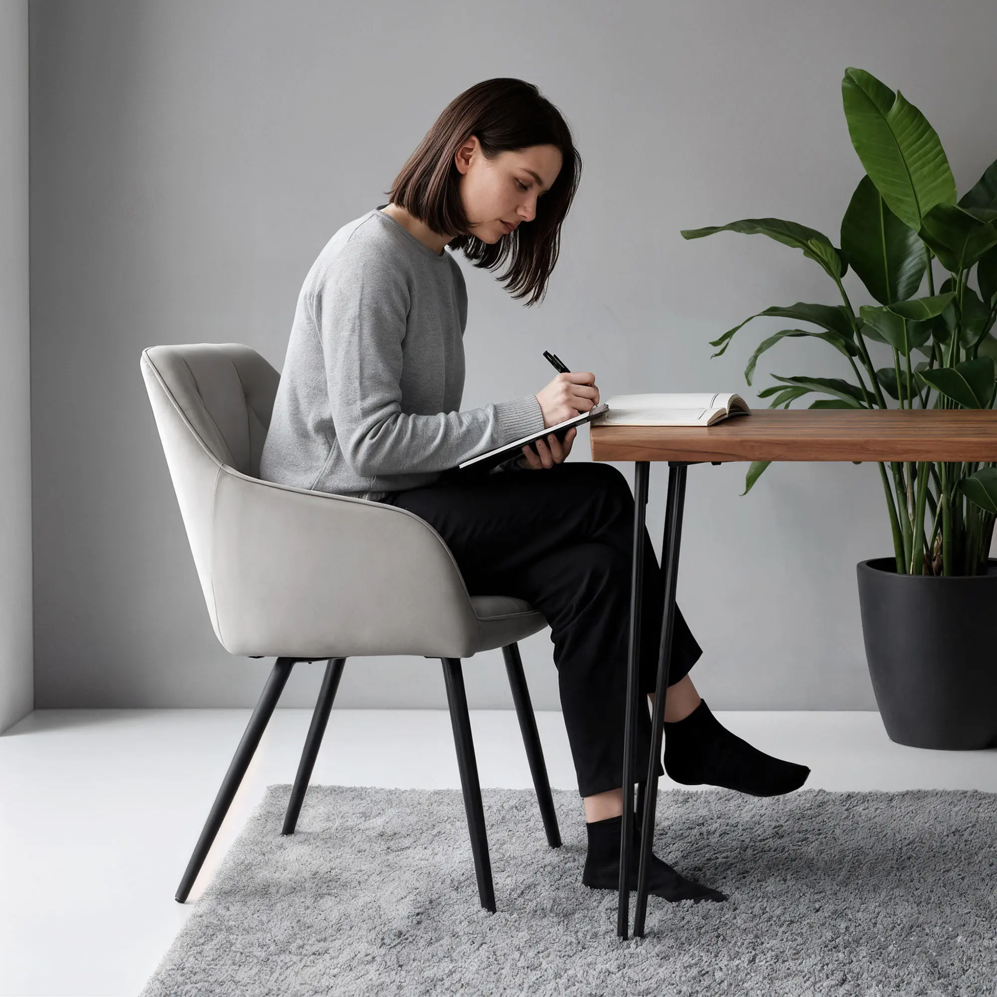 Набор стульев Akord Diamante 6pcs (Grey/Black)