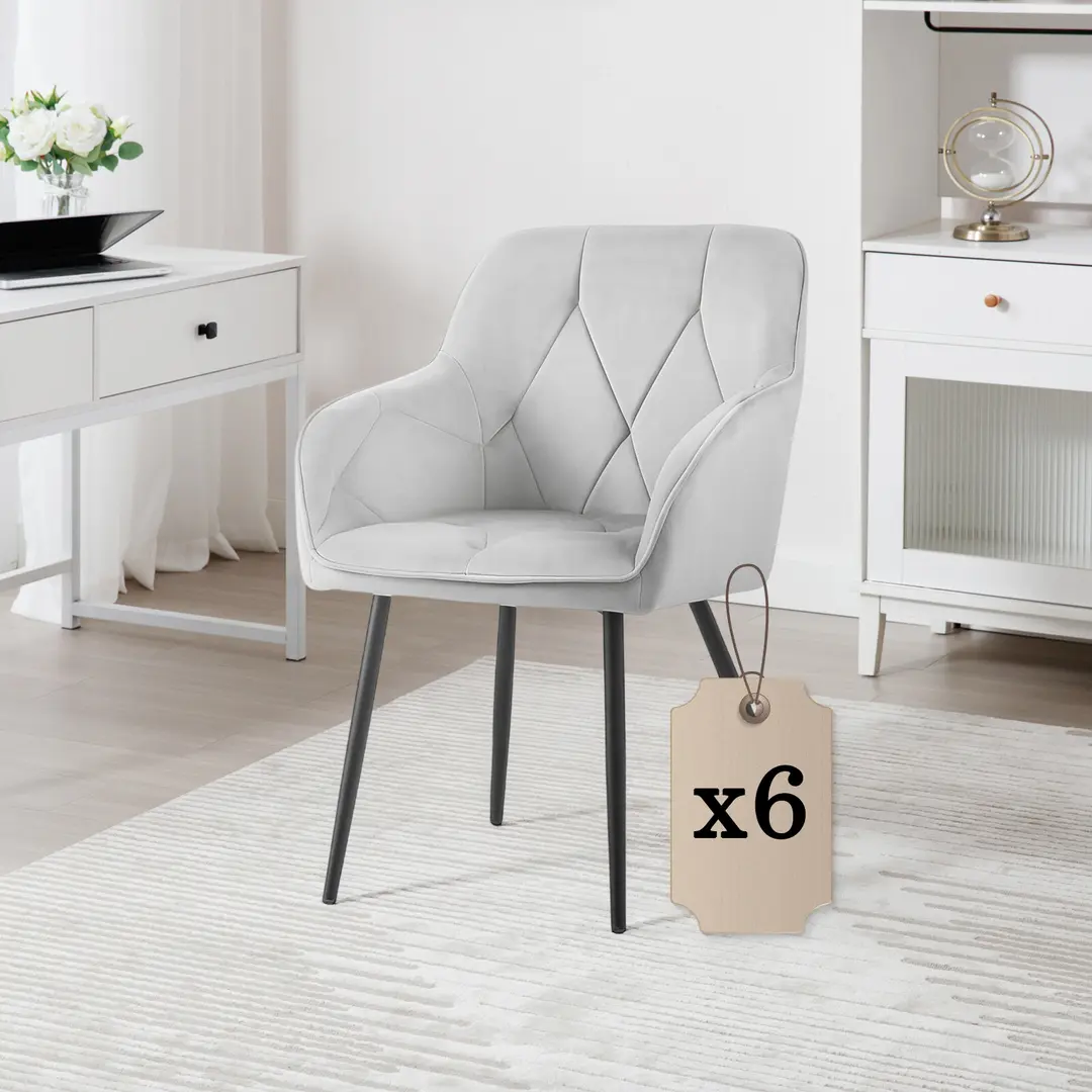 Набор стульев Akord Diamante 6pcs (Grey/Black)