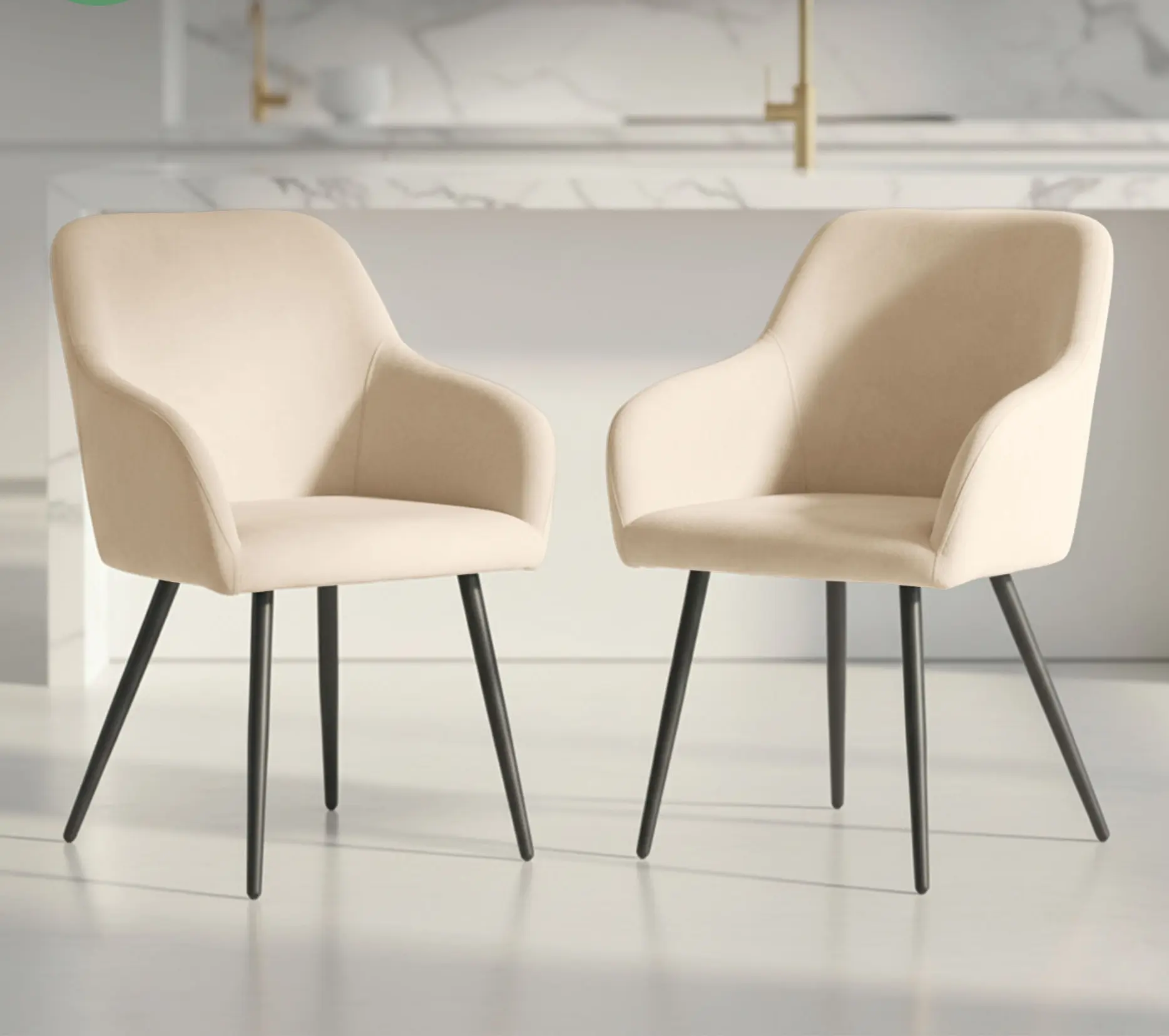 Набор стульев Akord Estelle 2pcs (Beige/Black) - 2