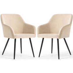 Набор стульев Akord Estelle 2pcs (Beige/Black) Thumb