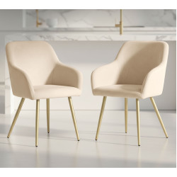 Набор стульев Akord Estelle 2pcs (Beige/Gold) Thumb