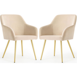 Набор стульев Akord Estelle 2pcs (Beige/Gold) Thumb