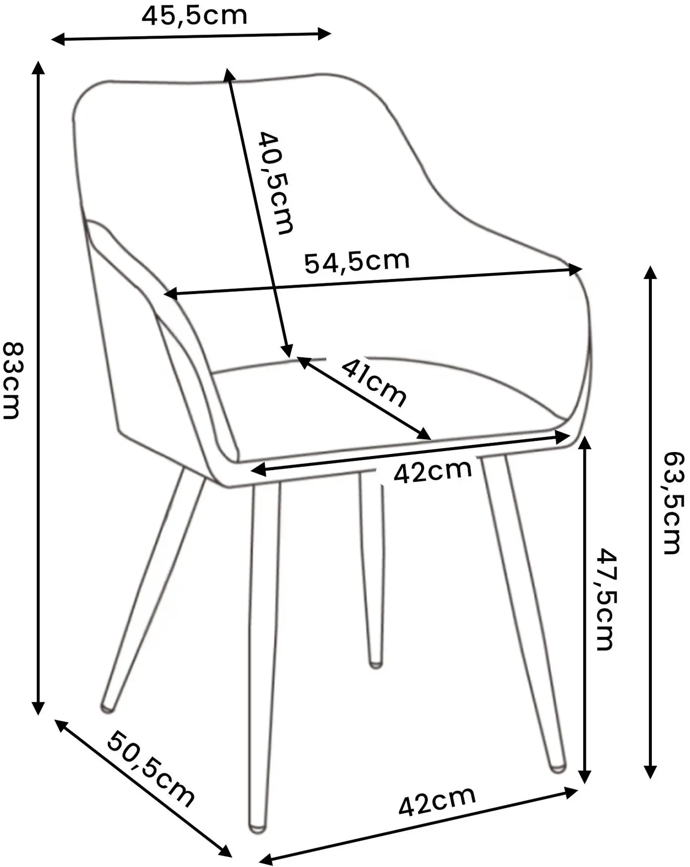 Набор стульев Akord Estelle 2pcs (Beige/Gold) - 10