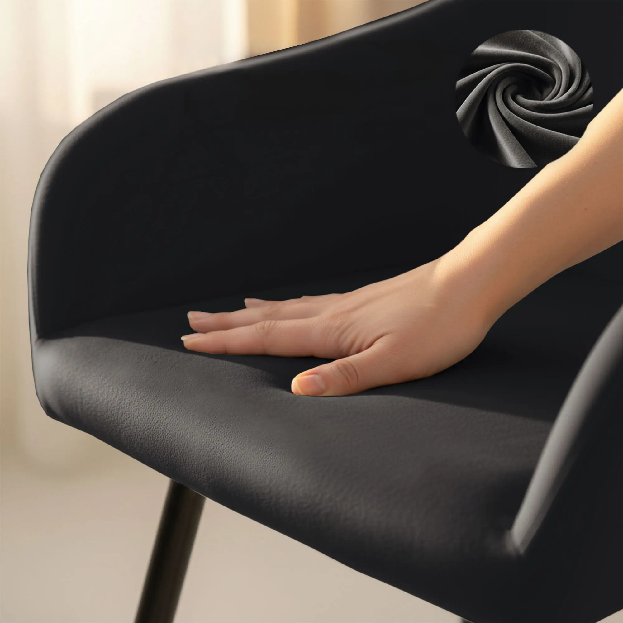 Набор стульев Akord Estelle 2pcs (Black) - 6