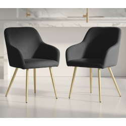 Набор стульев Akord Estelle 2pcs (Black/Gold) Thumb